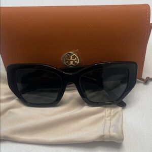 Tory Burch Black Sunglasses with Orange Case